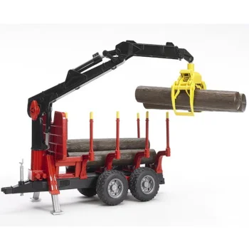 Bruder prikolica sa kašikom za drva i stablima 022525-1 Bruder prikolica sa kašikom za drva i stablima 022525-1